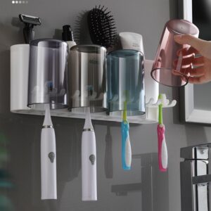 {Chính Hãng} Bộ Kệ Hộp Nhả Kem Đánh Răng Tự Động Thông Minh ECOCO 4 Cốc Úp Màu Sang Trọng, Dính Tường Siêu Chắc, Chống Nước Tuyệt Đối, Nhựa ABS Cao Cấp Độ Bền Cao, Chịu Lực Tốt, Thiết Kế Sang Trọng Trang Trí Phòng Tắm, Được Nhiều Khách Hàng Tin Dùng. 6 157785fd48c8be430369c802f0aa0674