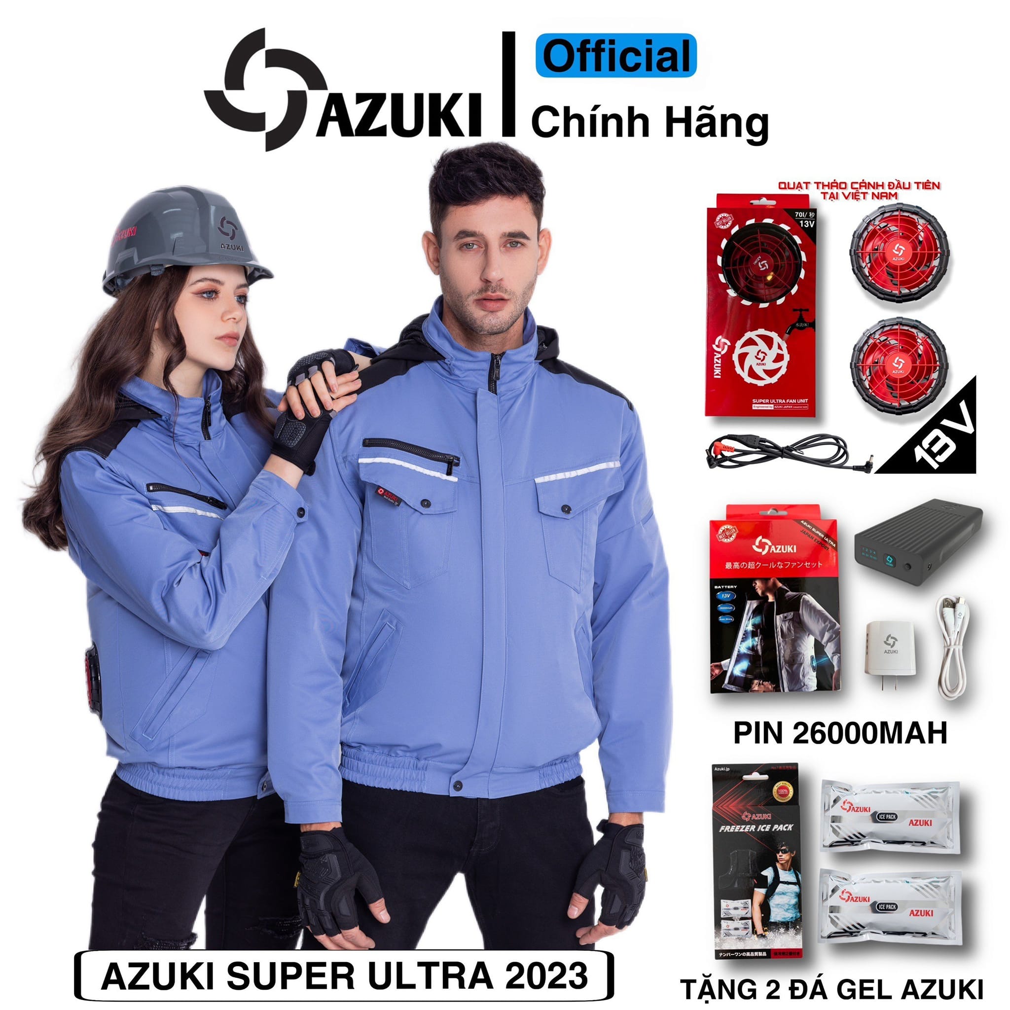 {Nhât Bản} Áo Điều Hòa AZUKI Nhật Bản Chính Hãng Quạt 13V Pin Lithium 26000mah Độ Bền Cao, Không Lo Chai Pin Hàng Fake, Siêu Mạnh Siêu Mát, Chống Nước, Dùng Liên Tục 9-25 Giờ, Tem Mác Hàng Chính Hãng, Dùng Môi Trường Lao Động Ngoài Trời, Quà Tặng Bố Mẹ Người Thân Mùa Nóng, Xuất Xứ Nhật Bản, Mẫu Mới 2025... 2 347625741 238270385801789 4908465547203807894 n