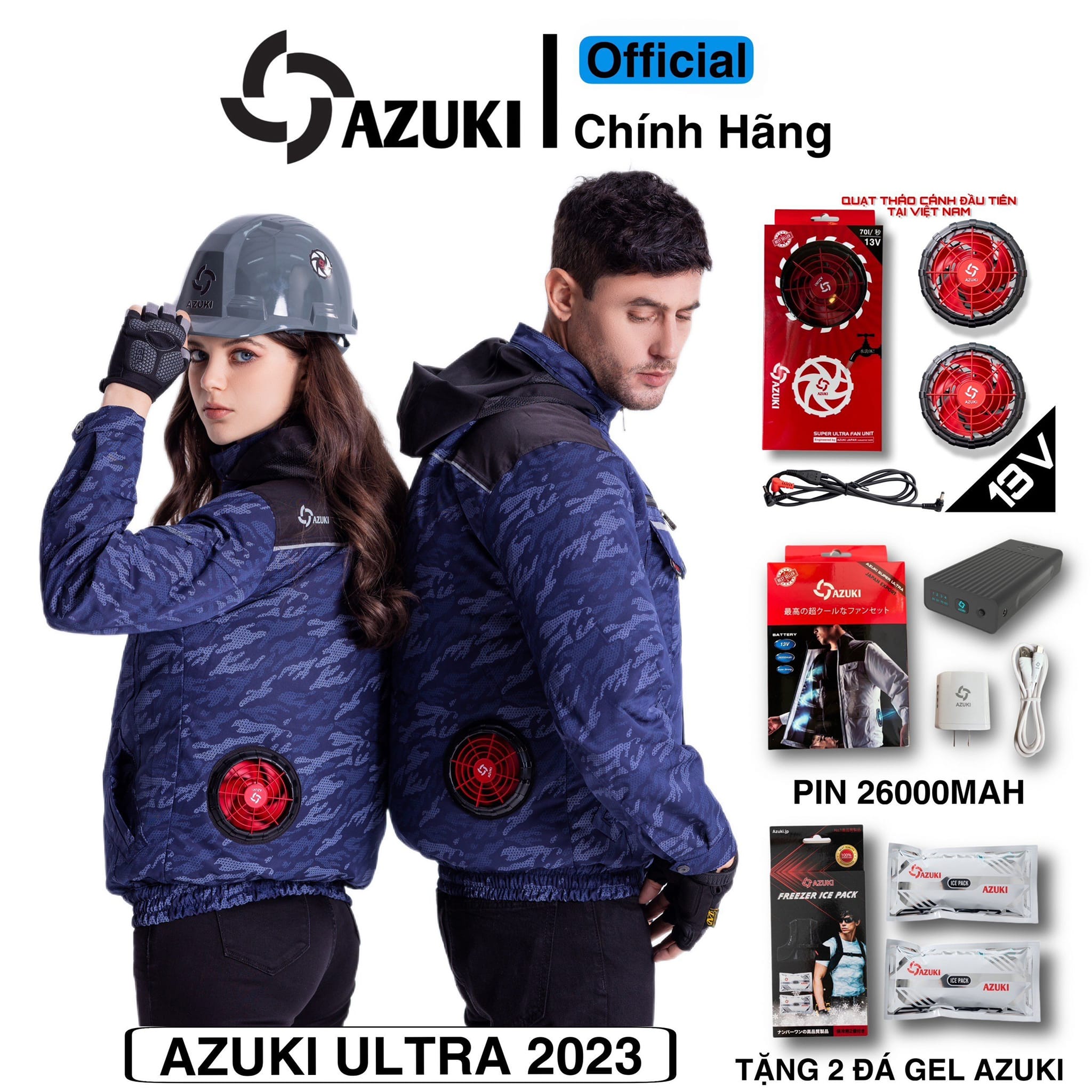 {Nhât Bản} Áo Điều Hòa AZUKI Nhật Bản Chính Hãng Quạt 13V Pin Lithium 26000mah Độ Bền Cao, Không Lo Chai Pin Hàng Fake, Siêu Mạnh Siêu Mát, Chống Nước, Dùng Liên Tục 9-25 Giờ, Tem Mác Hàng Chính Hãng, Dùng Môi Trường Lao Động Ngoài Trời, Quà Tặng Bố Mẹ Người Thân Mùa Nóng, Xuất Xứ Nhật Bản, Mẫu Mới 2025... 3 348593295 238270245801803 3908615512555576329 n