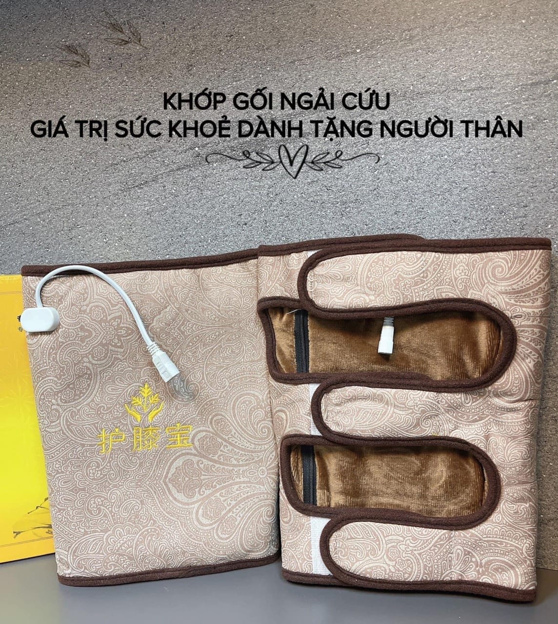 Đai Chườm Gối Ngải Cứu - Chườm Ấm Khới Gối, Thư Giãn, Dễ Sử Dụng 4 Dai chuom goi ngai cuu 2