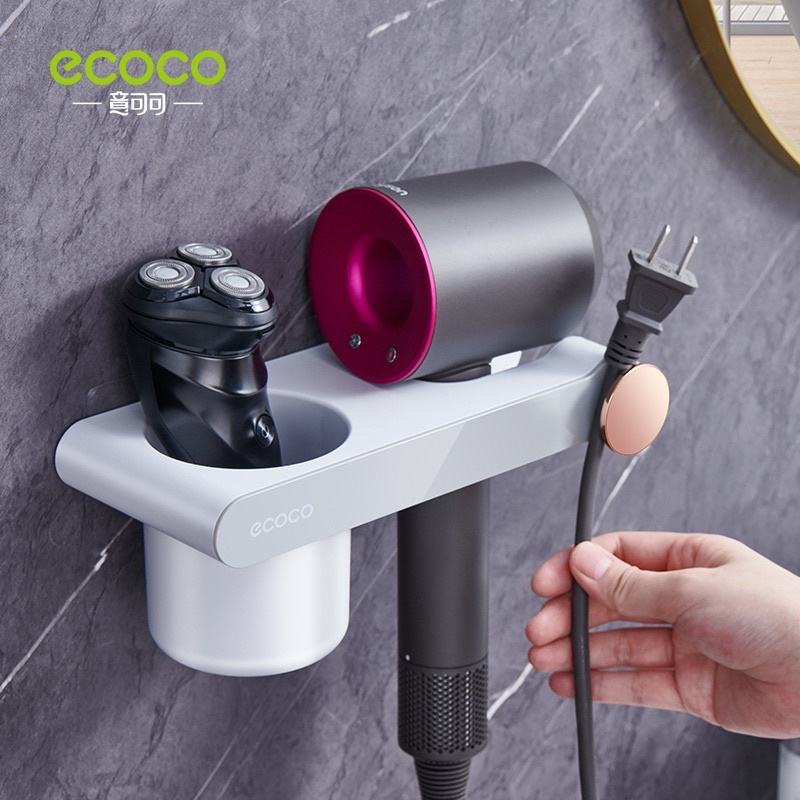 Kệ Để Máy Sấy Tóc Ecoco E2208 Cao Cấp Dán Tường Tiện Lợi Siêu Bền 2 ke may say toc ecoco 3