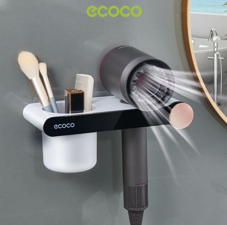 Kệ Để Máy Sấy Tóc Ecoco E2208 Cao Cấp Dán Tường Tiện Lợi Siêu Bền 3 ke may say toc ecoco 7
