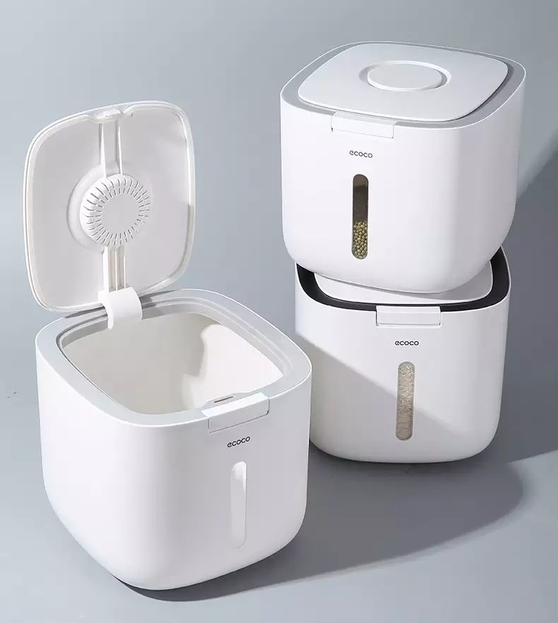 Thùng Đựng Gạo Thông Minh Ecoco E2005 10kg Nhỏ Gọn Tiện Lợi, Chống Côn Trùng, Ẩm Mốc 1 thung dung gao Ecoco 11