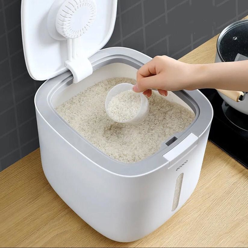 Thùng Đựng Gạo Thông Minh Ecoco E2005 10kg Nhỏ Gọn Tiện Lợi, Chống Côn Trùng, Ẩm Mốc 4 thung dung gao ecoco 6