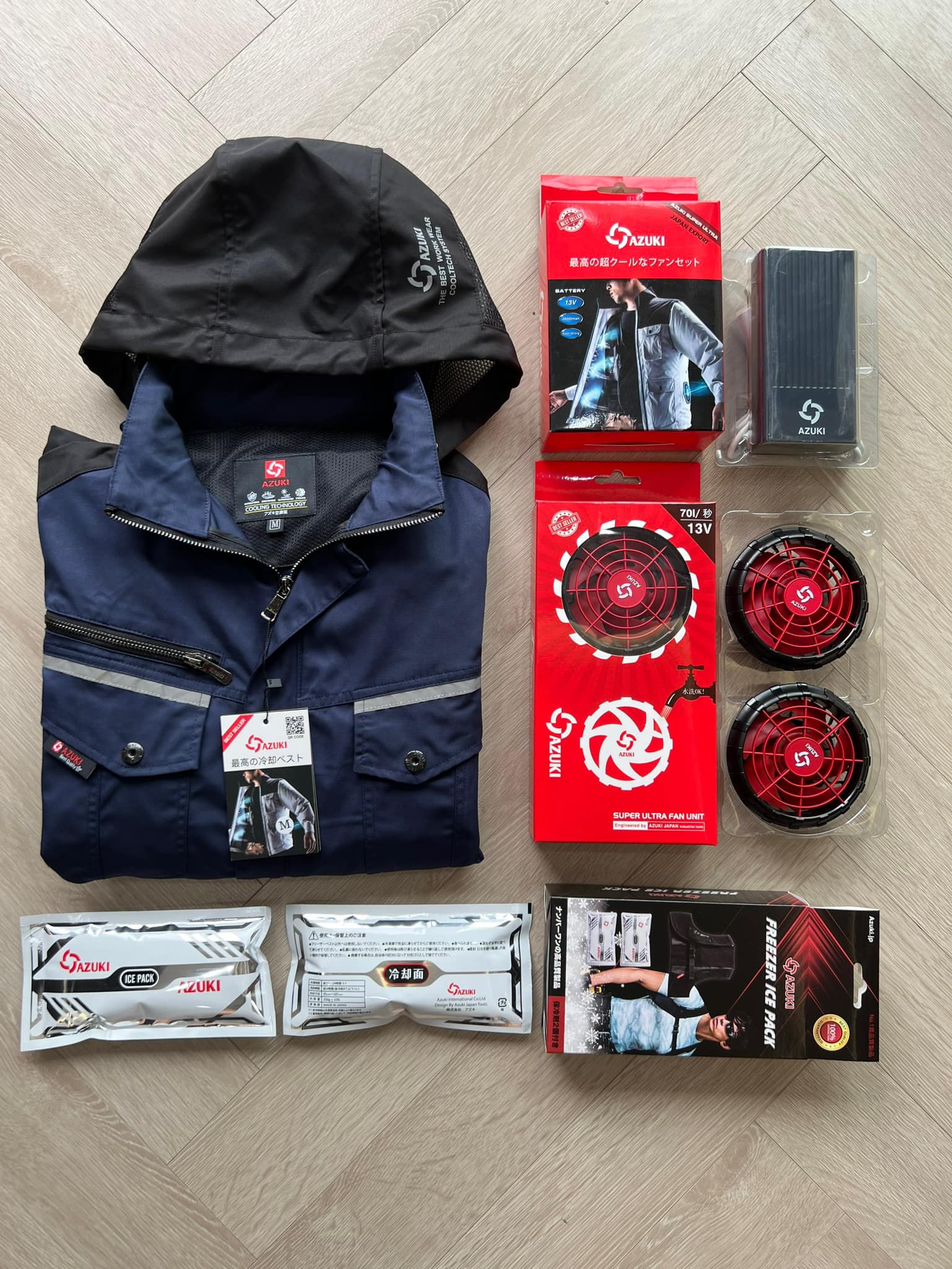 Áo Điều Hòa AZUKI Nhật Bản Xanh Than Chính Hãng Quạt 13V Pin Lithium 26000mah Độ Bền Cao, Không Lo Chai Pin Hàng Fake,Siêu Mạnh Siêu Mát, Chống Nước, Dùng Liên Tục 9-25 Giờ, Quà Tặng Bố Mẹ Người Thân Mùa Nóng, Xuất Xứ Nhật Bản. 2 422681495 1567407097415624 583987352182171485 n