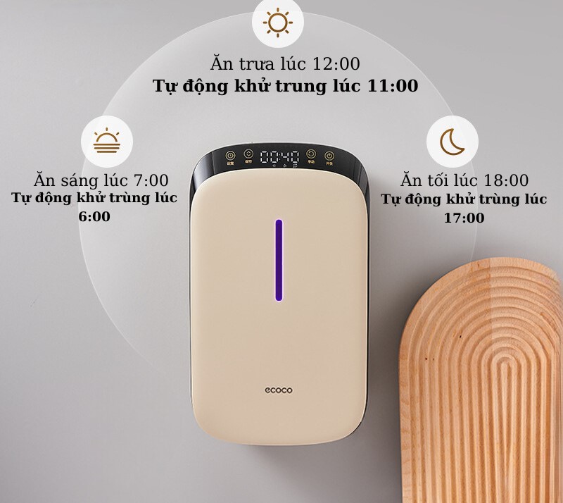 Máy Sấy Khử Trùng Đũa Thìa Ecoco Sấy Khô, Tiệt Trùng Tia UV, Treo Tường Gọn Gàng 14 may say dua thia ecoco 2