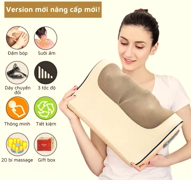 {Chính Hãng} Gối Máy Massage Hồng Ngoại Cổ Vai Gáy Lưng Đa Năng Cao Cấp, Giúp Mát Xa Cổ, Lưng, Đùi, Tay Chân, Giảm Đau Mỏi, Đau Nhức, Quà Biếu Người Thân Vợ Yêu, Bố Mẹ Ông Bà, Xuất Xứ Nhật Bản, Mẫu Mới 2025... 6 Screenshot 2024 07 23 153515