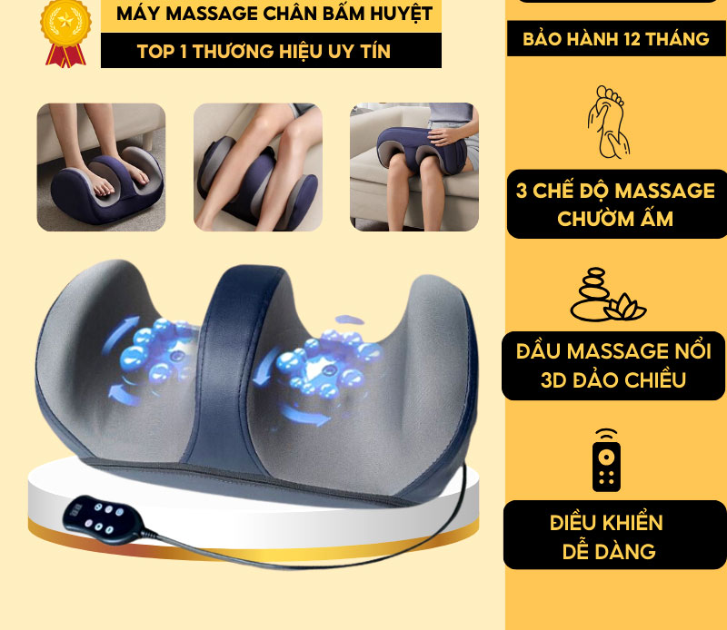 {Cao Cấp} Máy Massage Chân 3D Bấm Huyệt Thế Hệ Mới, Đa Chế Độ Massage Chườm Ấm Hiệu Quả Massage Đa Vùng Chườm Nóng, Quà Tặng Gia Đình Ông Bà Bố Mẹ Người Thân Yêu, Xuất Xứ Nhật Bản, Mẫu Mới 2025... 2 may massage chan bam huyet 9