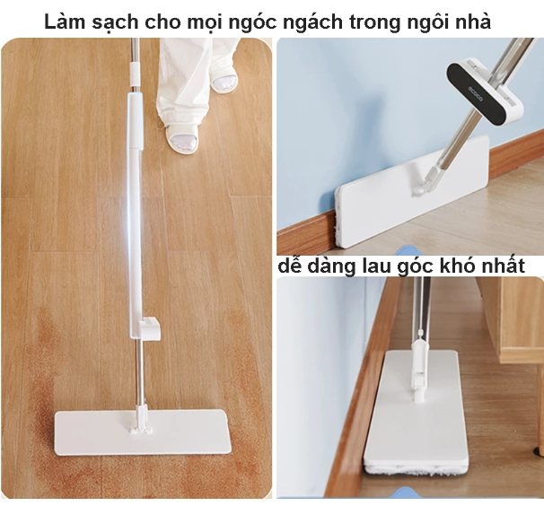 Cây Lau Nhà Tự Vắt Ecoco E2393 Thông Minh Kháng Khuẩn Ion Bạc Xoay 360 Độ 4 Cay lau nha ecoco 7 1