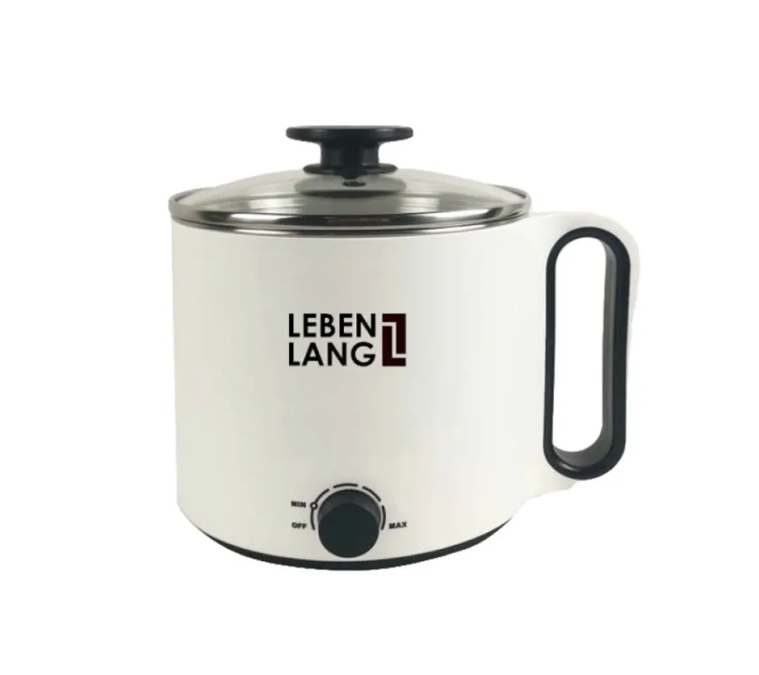 {Cao Cấp} Nồi Lẩu Điện Mini Ca Nấu Mì Đa Năng Lebenlang LBEC0808 1500ml, Ruột Inox 304, Kiểu Dáng Nhỏ Gọn, Không Chiếm Nhiều Diện Tích, Quà Tặng Gia Đình Người Thân, Được Nhiều Khách Hàng Tin Dùng. 3 noi lau dien mini lebenlang 6