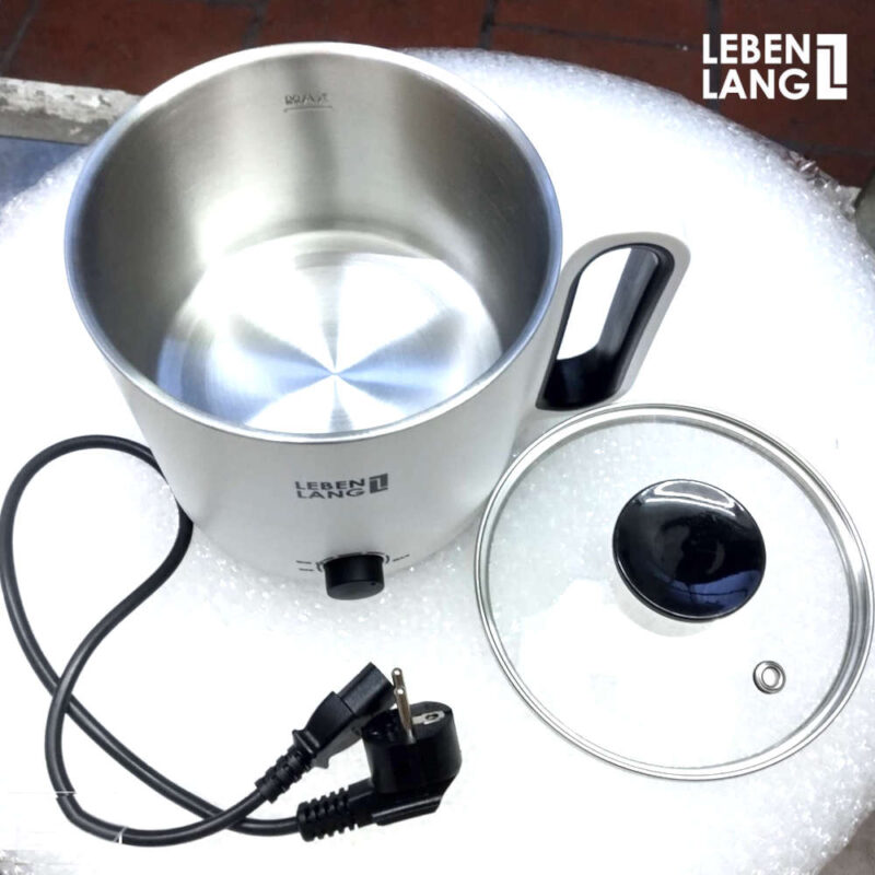 Nồi Lẩu Điện Mini Lebenlang LBEC0808 1500ml Ruột Inox 304 12 noi lau mini lebenlang lbec0808 6