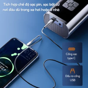 Bơm Lốp Ô Tô Xe Máy Điện Tử Không Dây Đa Năng 7 may bom lop o to 5