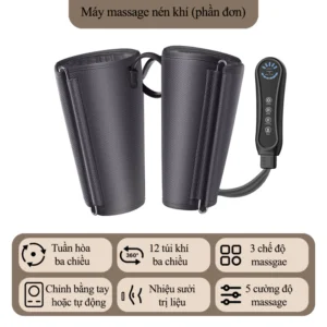{Chính Hãng} Máy Massage Chân, Đùi, Bắp Chân, Bàn Chân Có Nhiệt Sưởi Trị Liệu, Chườm Nóng, Nhỏ Gọn 5 Mức Độ Massage MSC03, Quà Tặng Gia Đình Người Thân Yêu... 7 may massage chan dui bap chan 5