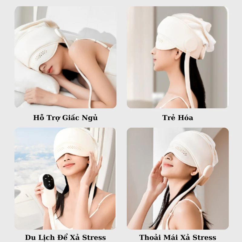 Máy Massage Đầu Thiết Bị Hỗ Trợ Giấc Ngủ, Thư Giãn Giảm Stress 3 may massage dau 3