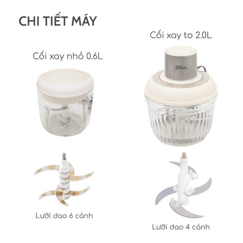 Máy Xay Thịt Đa Năng SEKA SK2287 Công Suất Mạnh Lưỡi Dao Inox 9 4 1709094696